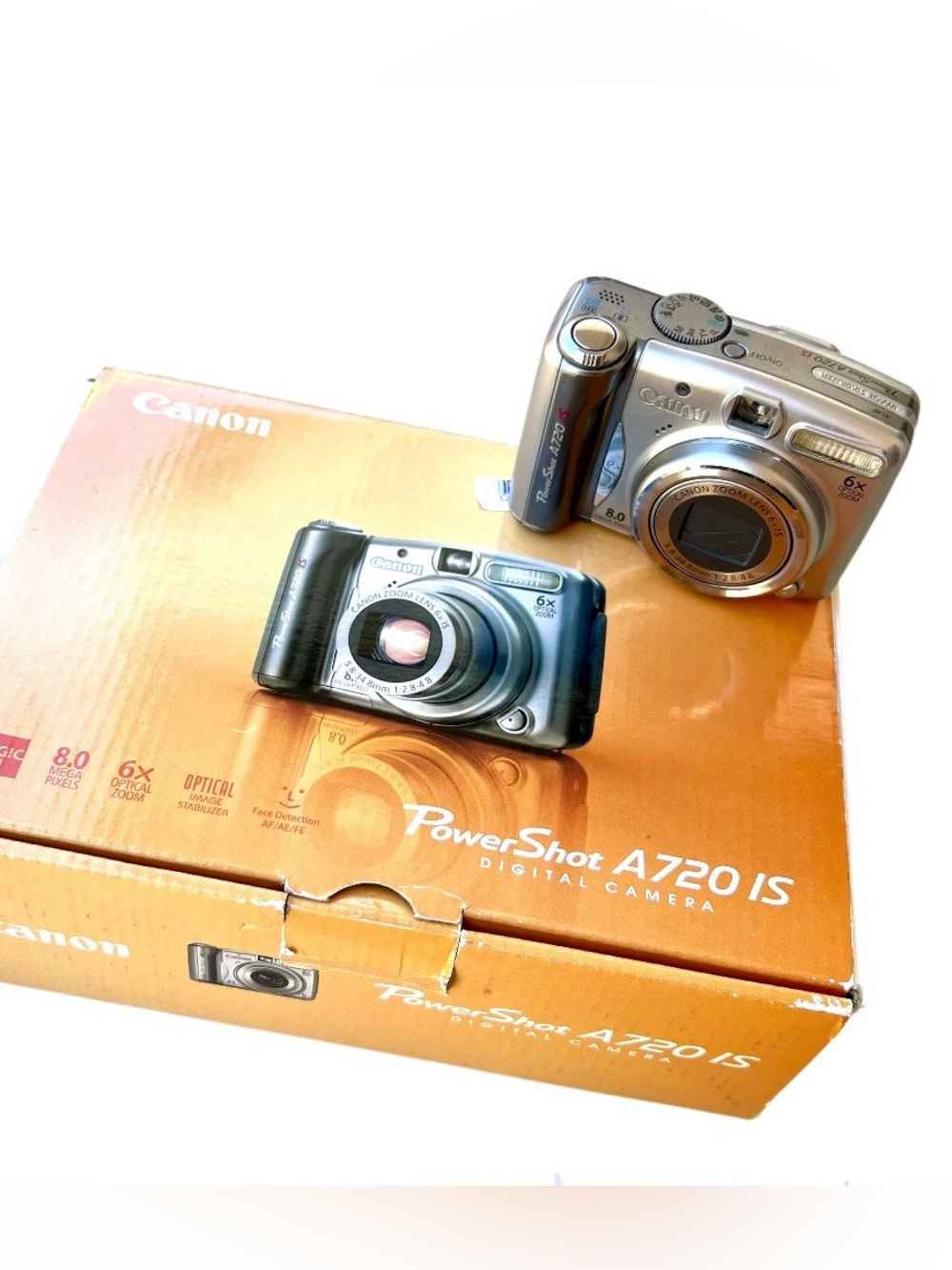 Vintage Canon PowerShot A720 IS 8.0MP Digital Camera - Tested Working